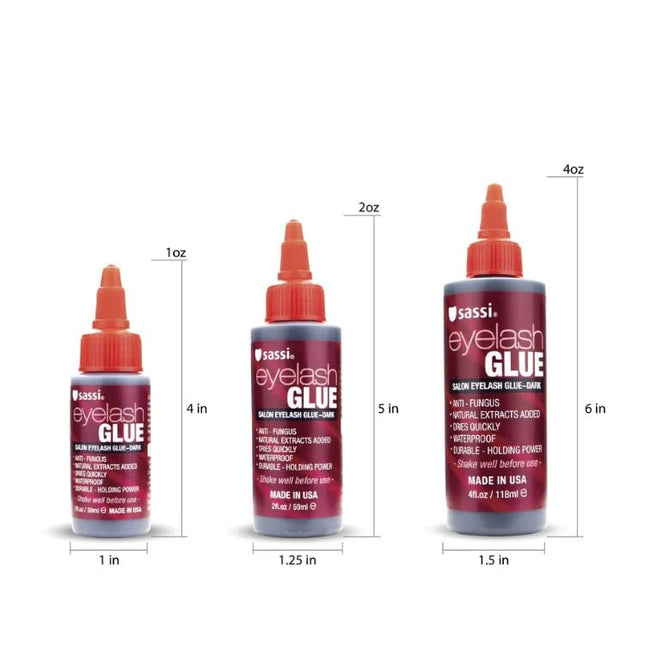 Sassi Salon Eyelash Glue, Dark, 2 oz Bottle by Sassi