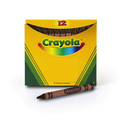 Bulk Crayons, Brown, Regular Size, 12 Count