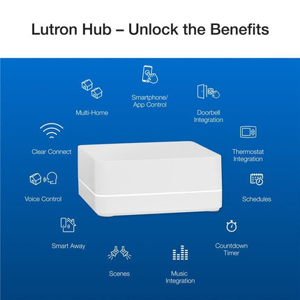 Lutron P-BDG-PKG1W Caseta Wireless Dimmer Kit with Smart Bridge, White