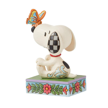 Peanuts by Jim Shore Snoopy Butterfly On Nose Figurine