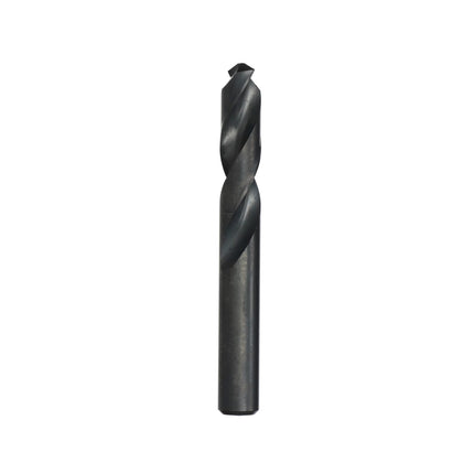 Foret de perceuse de longueur pour machine à vis en acier rapide série DWDST de Drill America, finition oxyde noir, queue ronde, cannelure en spirale, pointe fendue à 135 degrés, taille 58 (paquet de 12)