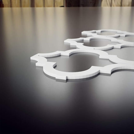 Ekena Millwork 15 3/8"W x 15 3/8"H x 3/8"T Medium Marrakesh Decorative Fretwork Wall Panels in Architectural Grade PVC