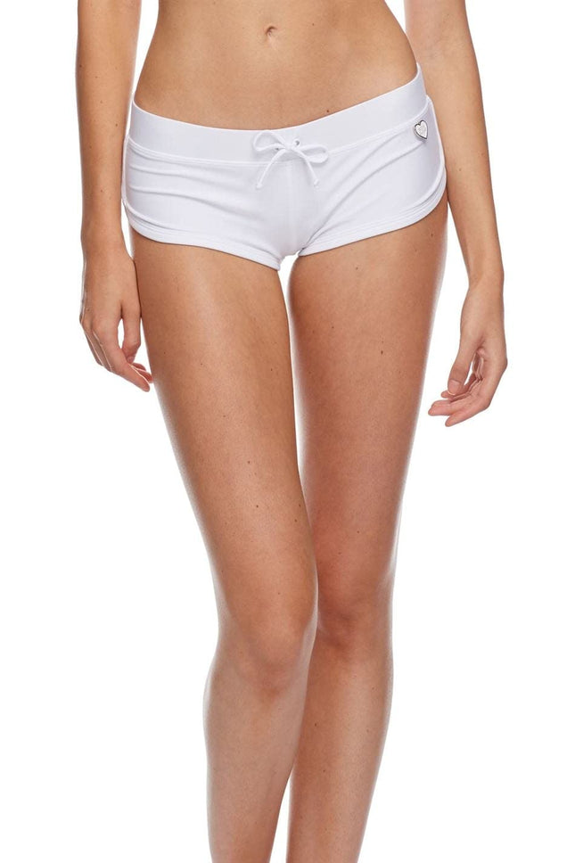 Pantalón Corto de Baño Deportivo Body Glove para Mujer, Modelo Smoothies Sidekick, Color Nieve, Talla Grande