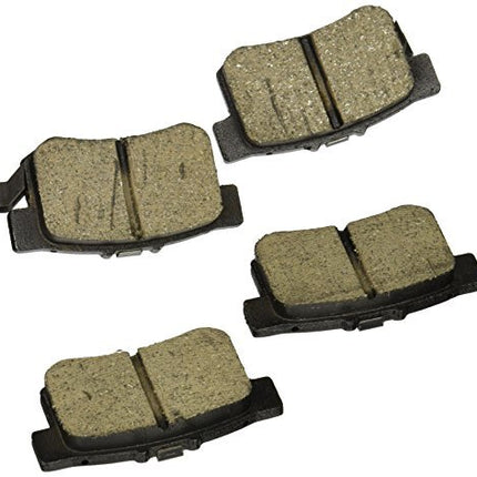 BOSCH BC537 Juego de pastillas de freno de disco de cerámica premium QuietCast - Compatible con Acura CL, CSX, ILX, RSX, TL, TSX, Vigor; Honda Accord, Civic, CR-Z, Prelude, S2000; Suzuki Kizashi, SX4; TRASERO