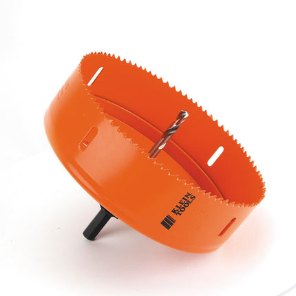 Klein Tools 31900 Sierra de corona bimetálica, 6-3/8 pulgadas, para paneles de yeso-tejas de techo-acero-madera-plástico, acero inoxidable, iluminación empotrada