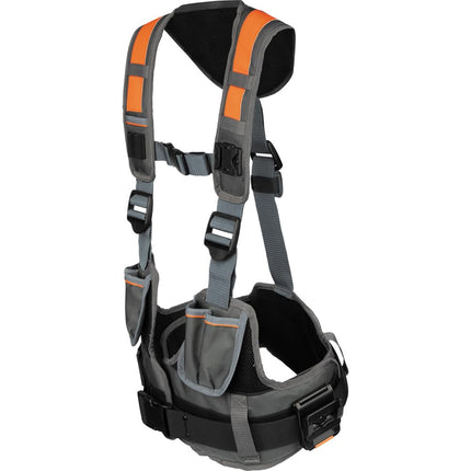 Klein Tools 55829MB Vest Combo with Tool Pouches, Fully Adjustable, Padded Support for Electricians, Carpenters, Construction