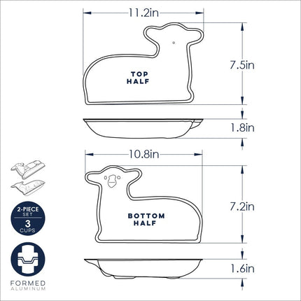 Molde Nordic Ware para pastel 3D de cordero de Pascua