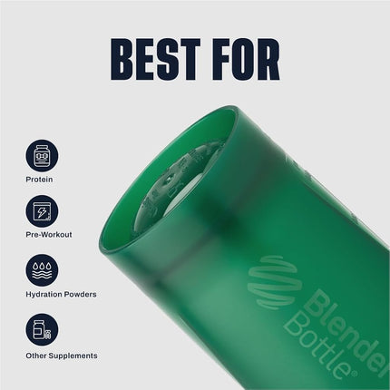 BlenderBottle Classic V2 Shaker Bottle Perfect for Protein Shakes and Pre Workout, 28-Ounce, Emerald Green