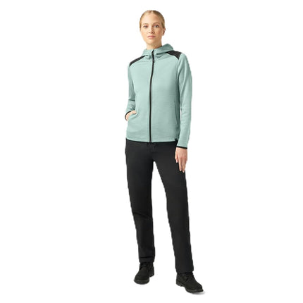 Dickies Womens Smooth Face Full Zip Hoodie, Blue Surf Heather, Medium