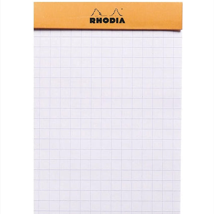 RHODIA 11200C - Stapled Notepad N°11 Orange - A7 - Small Squares - 80 Detachable Sheets - 80g Clairefontaine Paper - Soft, Resistant and Waterproof Coated Card Cover - Basics