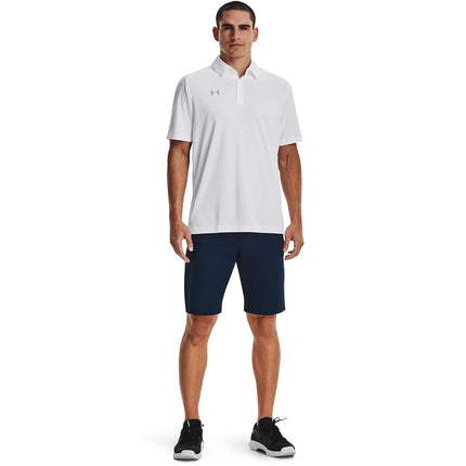 Under Armour - Mens Tech Team Polo, Color White (100), Size: 4X-Large