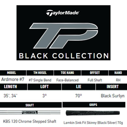 TaylorMade Golf TP Black Putter Ardmore SB DIESTRO 35 PULGADAS