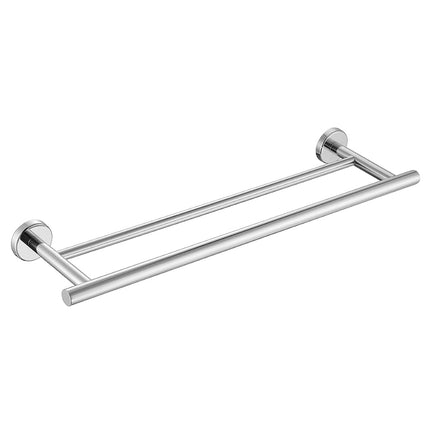JQK Double Towel Bar Chrome, 20.5 Inch 304 Stainless Steel Thicken 0.8mm Towel Rack Bathroom, Towel Holder Polished Steel Wall Mount, Useable Length 18 Inch, TB100L18-CH