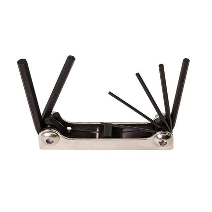 Klein 70582 3-5/8-Inch Folding Hex-Key Set with 7 Metric Sizes