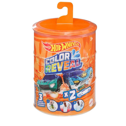 Hot Wheels Color Reveal Multipack With 2 Surprise Cars That Change Deco In Warm & Ice Cold Water, Dunking Barrel, Toy For Kids 3 Years & Up