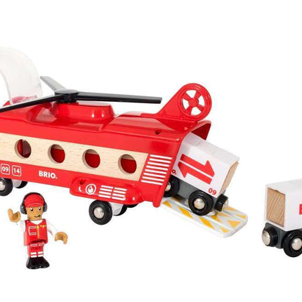 BRIO World Airport Cargo Transport Helicopter for Kids Age 3 Years Up