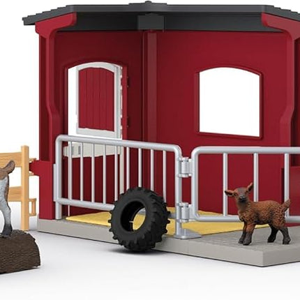 Schleich Farm World - 31Pc Goat Stable Playset - Kids Ages 3+ | 42726