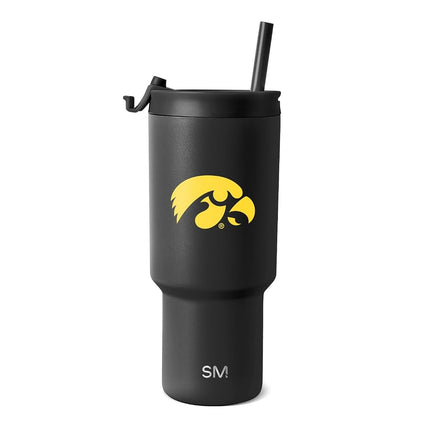 Simple Modern Officially Licensed Collegiate Iowa Hawkeyes 30 oz Tumbler with Flip Lid and Straws | Insulated Cup Stainless Steel | Gifts for Men Women | Trek Collection | University of Iowa