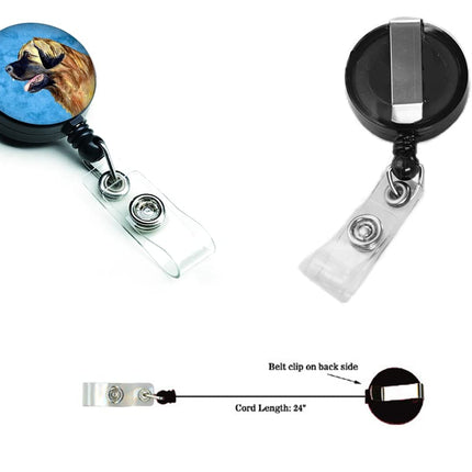 Caroline's Treasures Blue Leonberger Retractable Badge Reel, Multicolor (LH9393BUBR)