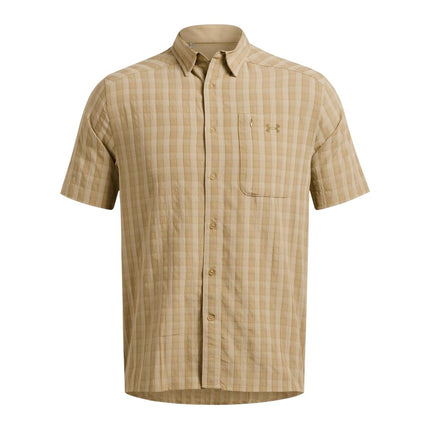 Under Armour Men's Drift Tide 2.0 Plaid Short-Sleeve T-Shirt, (263) Camel / / Coyote, Medium