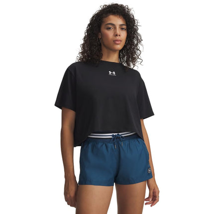 Under Armour Womens Rival Boxy T-Shirt Black XS