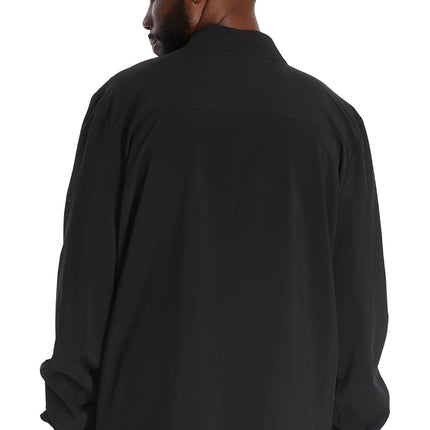 Chaqueta Dickies para hombre con cremallera frontal, 3 bolsillos, elasticidad 360° y tejido que absorbe la humedad DK342, negro, L