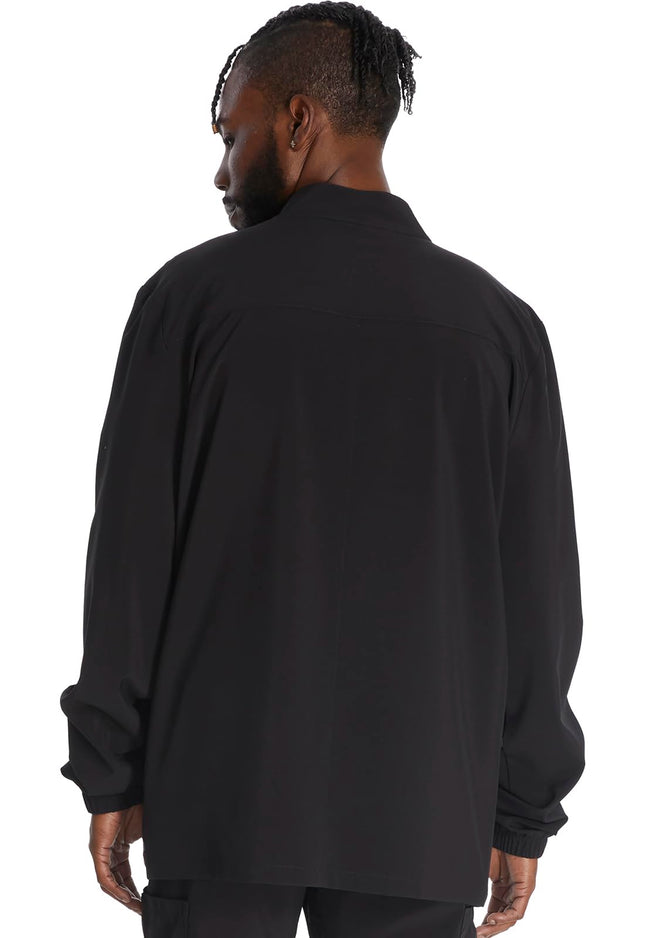 Chaqueta Dickies para hombre con cremallera frontal, 3 bolsillos, elasticidad 360° y tejido que absorbe la humedad DK342, negro, L