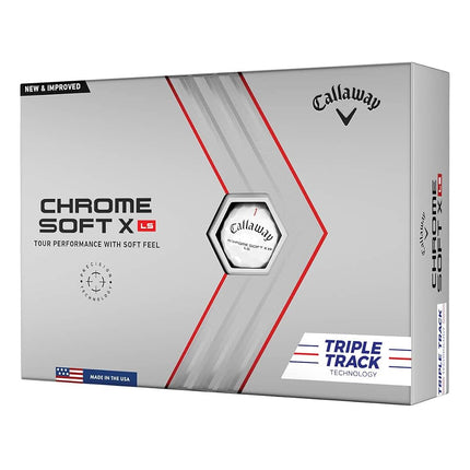 Callaway Golf Chrome Soft X LS Golf Balls (2022 edition),White,Triple Track