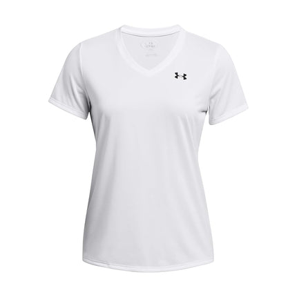 Under Armour Womens Tech Solid V-Neck T-Shirt Whit