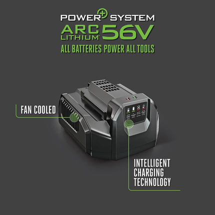 Cargador estándar de iones de litio EGO Power+ de 56 V para equipos EGO Power+