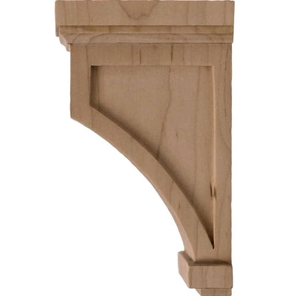 Ekena COR04X04X07FLRW W x 4 1/4" D x 7" H Fluted Corbel, Rubberwood, Rubber Wood