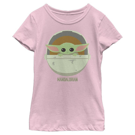 T-shirt à manches courtes rose The Child Star Wars Mandalorian pour filles, taille M