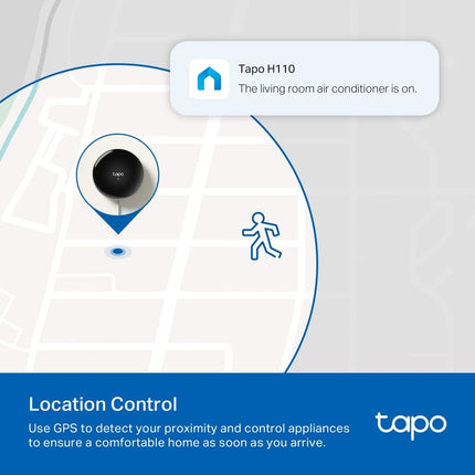 TP-Link Tapo Concentrateur IR & IoT intelligent, Centre de connexion certifié Matter pour appareils et capteurs IR, Nécessite le Wi-Fi 2,4 GHz, Connexions fiables à longue portée (Tapo H110)