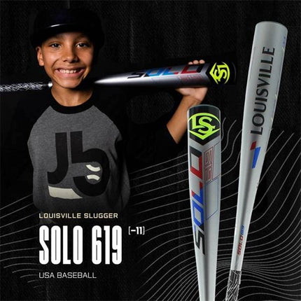 Bate de béisbol Louisville Slugger 2019 Solo 619 (-11) 2 5/8" USA Baseball, 28"/17 oz