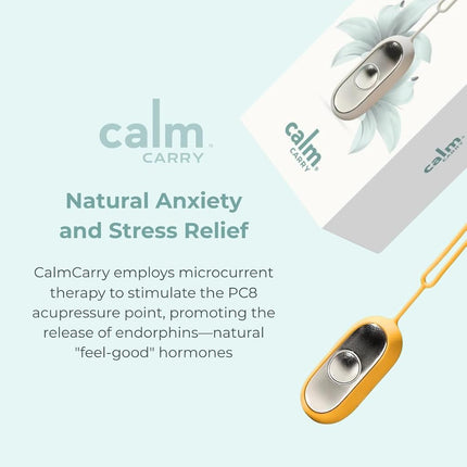 Glowco CalmCarry Sleep Aid Device – Handheld Microcurrent Relaxation Tool, Supports Calm, Focus & Gentle Relief, USB Rechargeable, Portable Wellness Device for Adults & Kids | Orange Calm Carry