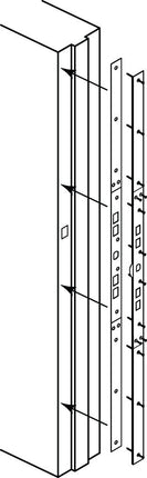 Prime-Line Products U 11026 Jamb Repair & Reinforcement Kit, 59-1/2" Installed, Steel Construction, White