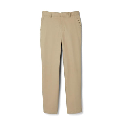 French Toast Boys' Adjustable Waist Relaxed Fit Pant (Standard & Husky), Khaki Beige, 4 Slim