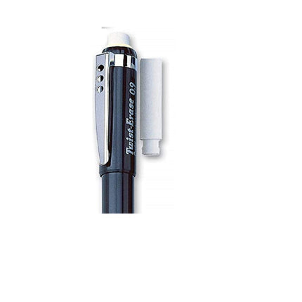 Pentel Twist-Erase III Automatic Pencil with 1 Eraser Refill, 0.9mm, Assorted Barrels, 1 Pack (QE519BP-K6)