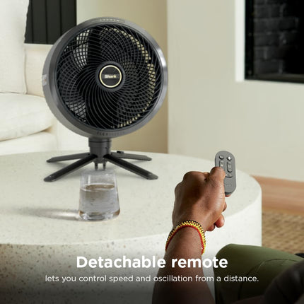 Shark FlexBreeze Pedestal & Tabletop Oscillating Fan with Remote, Indoor & Outdoor, Portable, Corded & Cordless with InstaCool Misting Attachment, White, FA222WH