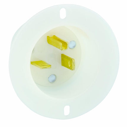 Leviton 15378-C 20 Amp, 125 Volt, Flanged Inlet Re