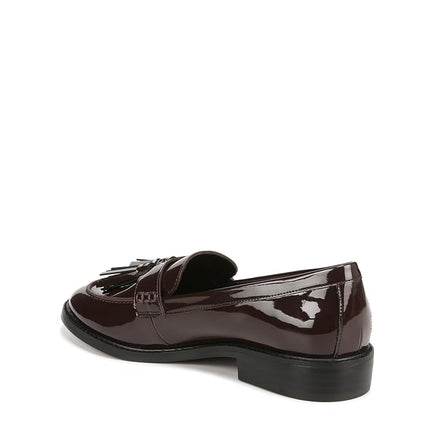 Franco Sarto Women's Carolynn Slip on Tassel Loafers, Hickory Brown Patent, 6.5