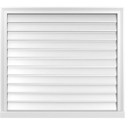 38"W x 34"H Rectangle Surface Mount PVC Gable Vent