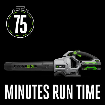 EGO Power+ LB6151 615 CFM Variable-Speed 56-Volt Lithium-ion Cordless Leaf Blower with 2.5Ah Battery and Charger, Black