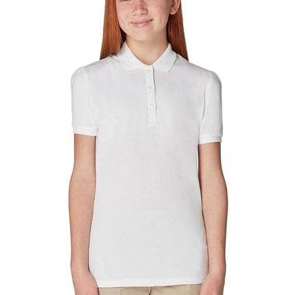French Toast Girls' Short Sleeve Stretch Pique Pol