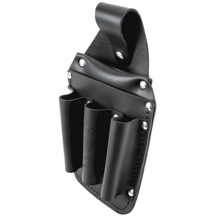 Klein Tools 5481 Tool Pouch, Back Pocket Electrician Tool Pouch made of Double Stitched and Riveted Leather, 6-Pocket, 5.75 x 2.5 x 10-Inch