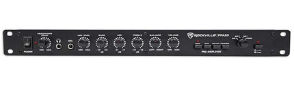 Rockville PPA20 Preamp Professional 1U Rack Mount Pre-Amplifier w/Crossover+EQ