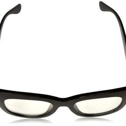 Peepers Women's Reading Non Polarized Oversized Focus Eyewear-Blue Light Filtering Glasses, Black Lenses, No Power 0