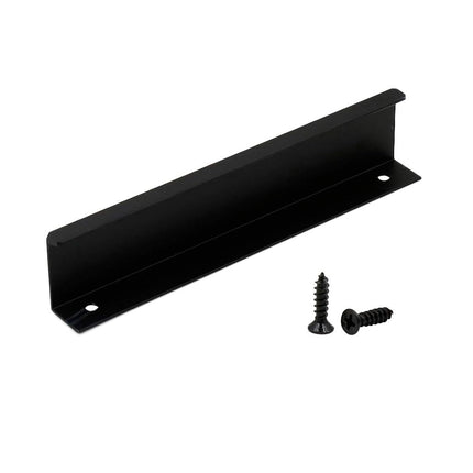 LICTOP 15cm/5.9" Black Aluminum Home Kitchen Cabinets Drawers Collection Long Center Finger Edge Pull Tab Handle(10Pcs)