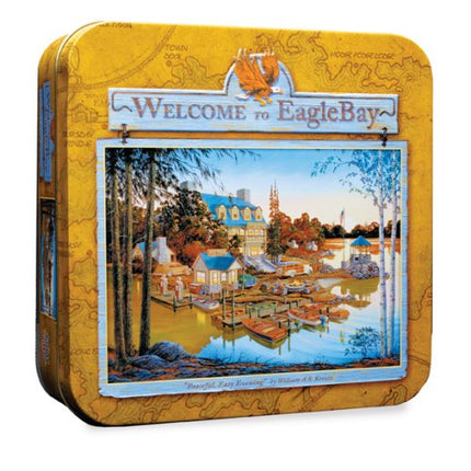 MasterPieces Eagle Bay Collector Tin Series Rompecabezas Noche Tranquila y Fácil, 1000 Piezas