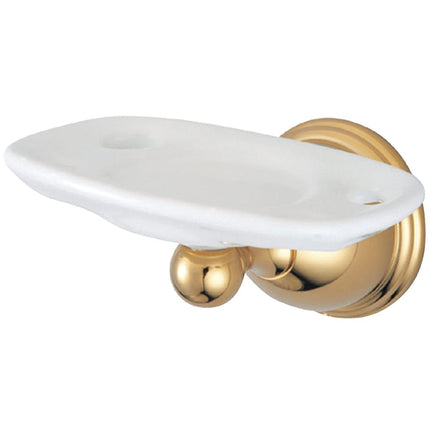 Kingston Brass BA3966PB Support de brosse à dents et gobelet de restauration, longueur de 13,3 cm, dégagement mural de 7,9 cm, laiton poli